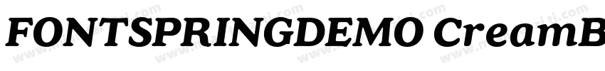 FONTSPRINGDEMO CreamBlackItalic字体转换